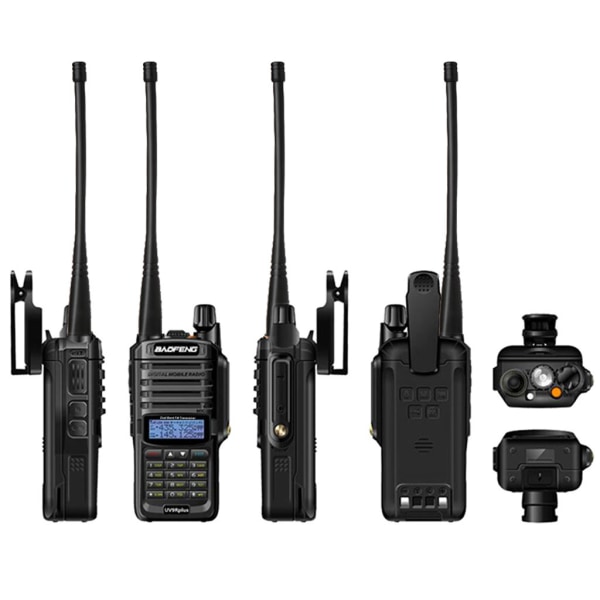 Power Baofeng UV-9R plus vattentät walkie talkie 10w tvåvägsradio för lång räckvidd 10km 4800mAh EU-kontakt