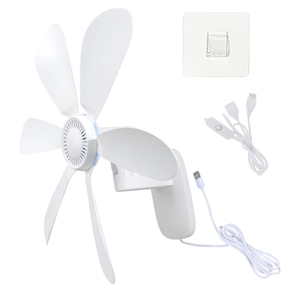 USB Vægventilator Pladsbesparende 16,5 tommer USB Køleventilator til Køkken Garage