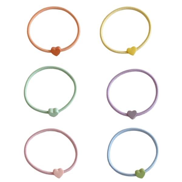 Vintage Hår Elastik Pige Hjerte Hår Elastik Elegant Pastel Farve Hovedbeklædning