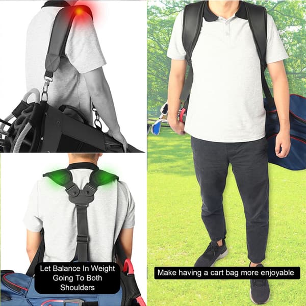 Universelle golfbag doble skulderstropper golfbærestropp slitesterk