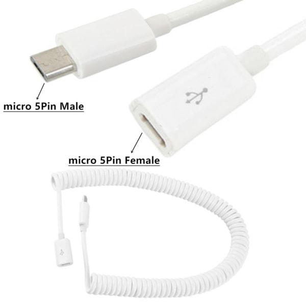 Mikro- USB kabel, hona till hane förlängningsladdningssladd Datatråd Signalstabilitet Överföringslinje 100cm/300cm Black 3m