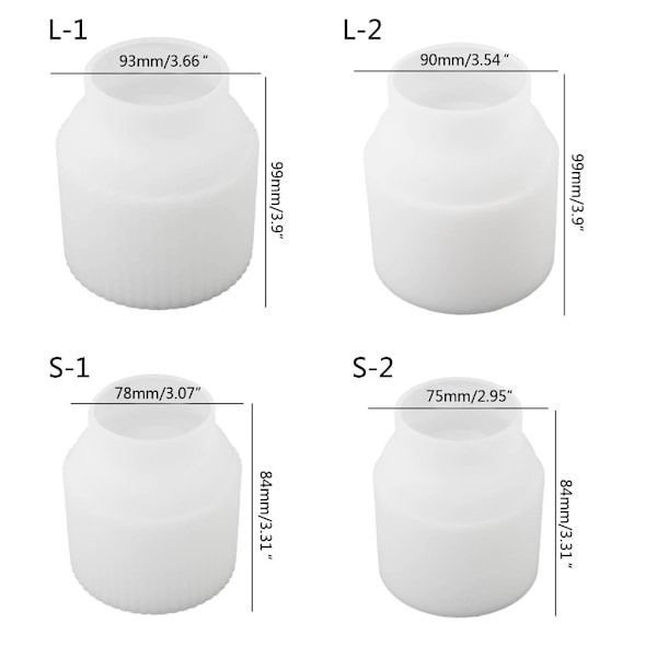 Tekopp formad silikonform för att göra burk kruka gips DIY hartsgjutning Stripes 1 small