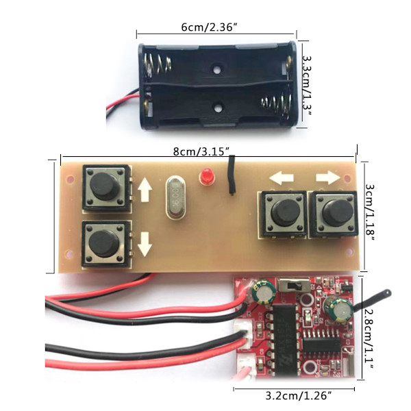 4-kanals 2.4G Fjärrkontroll Mottagarmodul Kit Kretskort För RC Modellbil