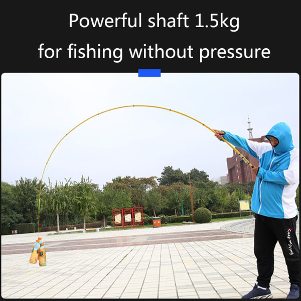 Spö med dubbla ändamål för fiske Nybörjare Soft Tail Teleskopisk stenfiskespö Universal fiskeutrustning Blue 2.4 m