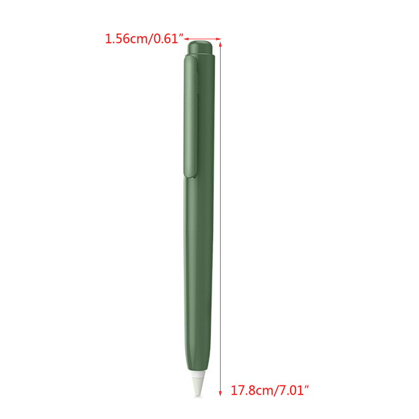 Case för apple Pencil 1 för pekpenna för case med klämma Indragbar spets för skydd Fjäder men Grass green