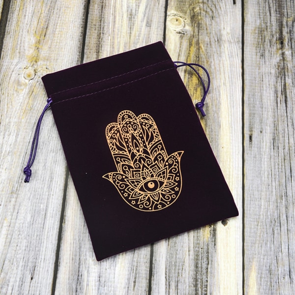 Tarotspad Astrolabe Häxa Altare Divination Pendel Divination Bordsduk Rekvisita Brädspel Flanell Smycken Förvaringsväska Purple 3