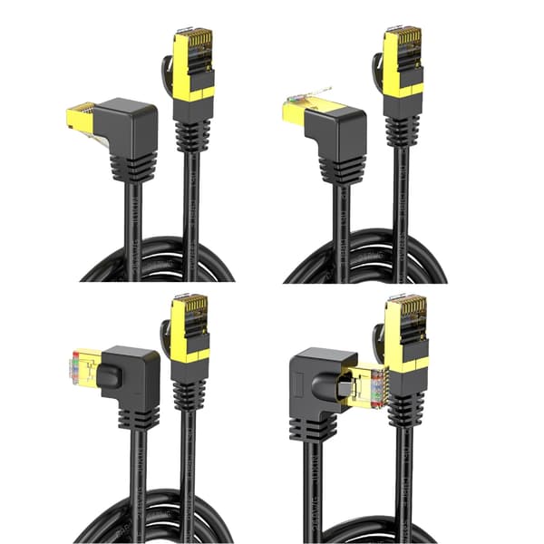 Cat8 Ethernet-kabel 10 Gbps snabb nätverkssladd 10 Gigabit patchkabel 1.5m Bend left