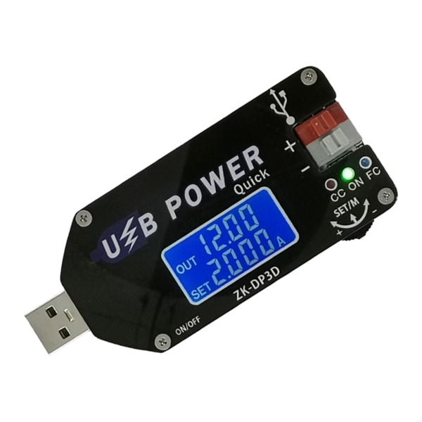 USB TYEPE-C DC-DC Muunnin 4-13V - 1-30V 2A 15W Tehomoduuli Säädettävä Reguloitu Virtalähde QC2.0 3.0 CC-CV Kompakti