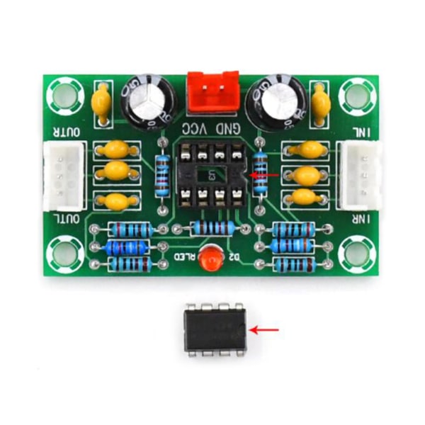 Mini förförstärkare Op amp modul förstärkare dual channel NE5532 förförstärkare tonkort