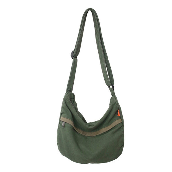 Dame Lærred Skuldertaske Unisex Casual Crossbody Taske Koreansk Stil Messenger Taske Studenter Taske Stor Kapacitet Shopping Taske