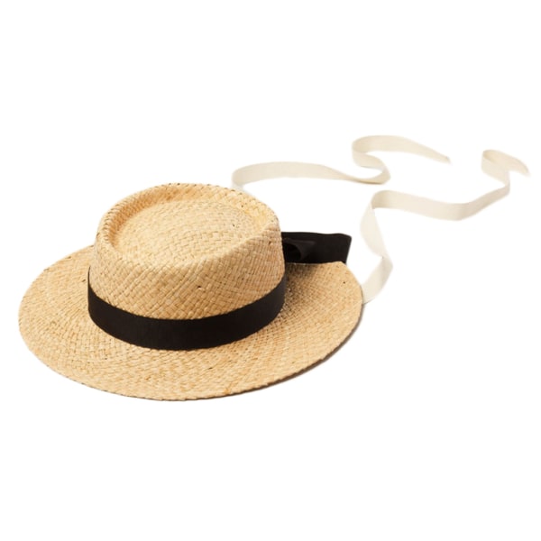 Unisex solhat i strå til børn, udendørs aktiviteter, justerbare hagestropper, raffia solhat med sløjfe til strand og hav