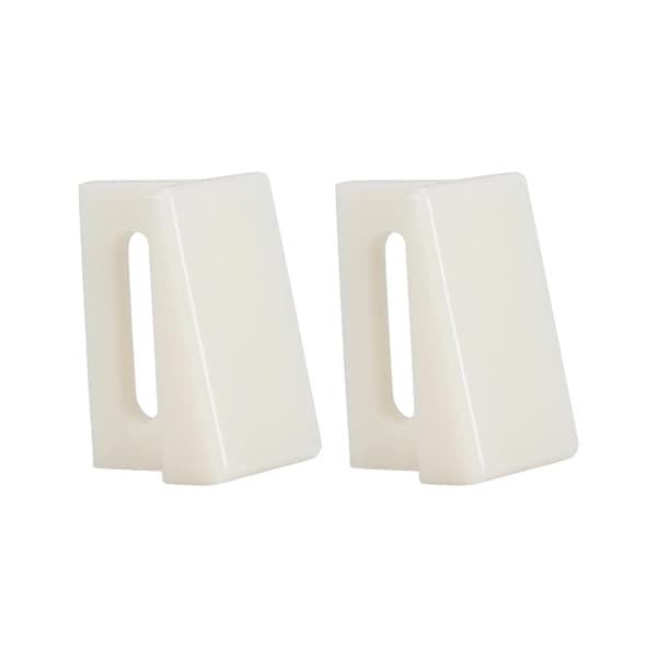 Sidekarmmontert dørguide i plast, bunn, ripefri design, 10 stk/sett