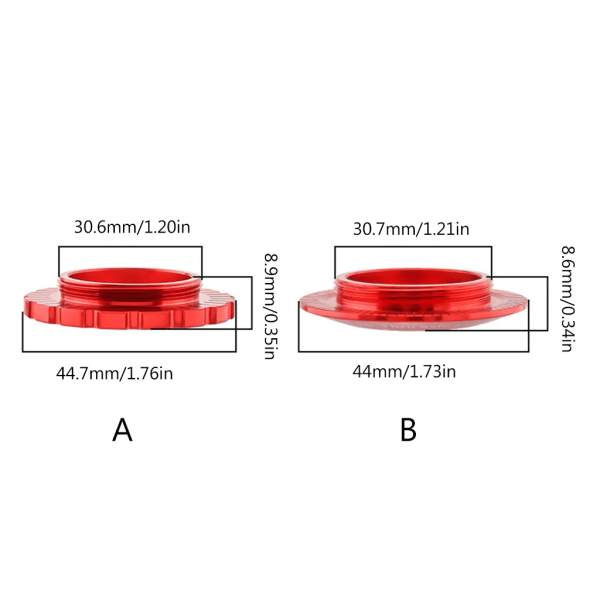 Centerlock Rotor Låsringar Cykelnav Center Lock Centerlock Låsring Hjulsats Nav Pipor Axlar Skivrotor Låsringar Red Style B