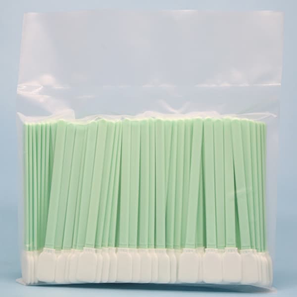 100 stk/sett Dobbeltlags polyester rektangulær for rengjøringspinner av hoder Plastikkhåndtak Støvfrie industrielle padlepinner