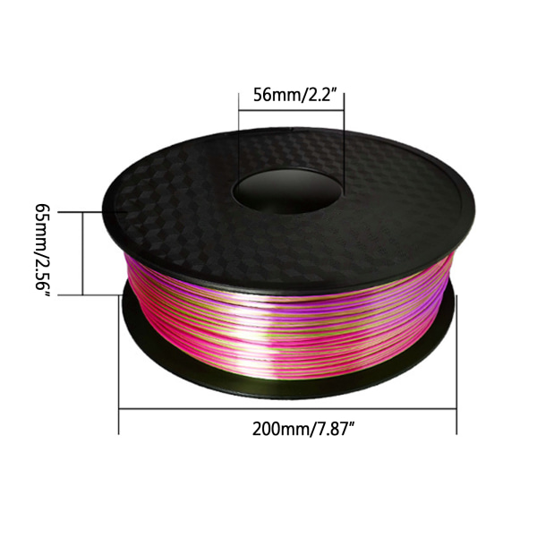 Tvåfärgad snabbväxling Rainbow PLA-filament 1,5 kg 1,75 mm diameter Premiumkvalitet för 3D-utskriftstillbehör White brown