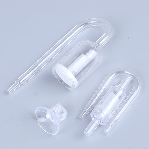 CO2-diffusor 4 st för Nano Kit Transparent glas som ökar mättnaden av CO2 Black