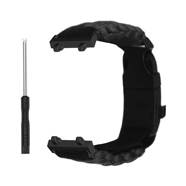 Vävd nylon Lämplig för AmazfitT Rex 2 Smartwatch Tillbehör Armbandsbyte Armband Bälte Andas Black