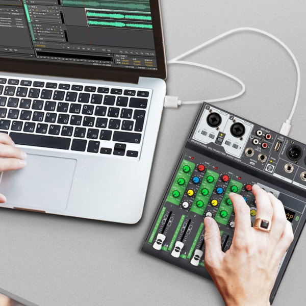 Professionell ljudmixer Ljudmixerkonsol Bluetooth-kompatibel mixer Bra  känslighet Mini Audio DJ Mixer Board aa27 | Fyndiq