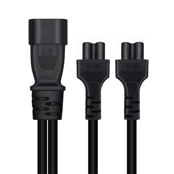 3 terminaler IEC320-C14 til C5+C5 strømkabel han til hun stikledning