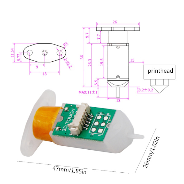 Forenkle sengnivellering med BLTouch automatisk sengnivelleringssensor for Ender3 Pro