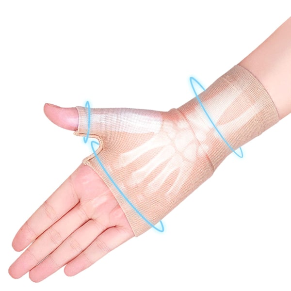 Handled tumstöd ärm Kompression Tenosynovit Artrit Handskar Hand Brace Color M