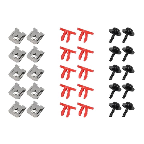 Förpackning med 30 Motorbottenplatta Skydd Bult Mutter Clip Set Uppgraderingar för Bilar