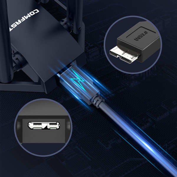 1300 Mbps USB nätverkskort Trådlös WiFi-adapter Dual-Dand 2,4/5GHz High-gain 4x6dbi antenn Wi-fi-mottagare CF-WU785AC