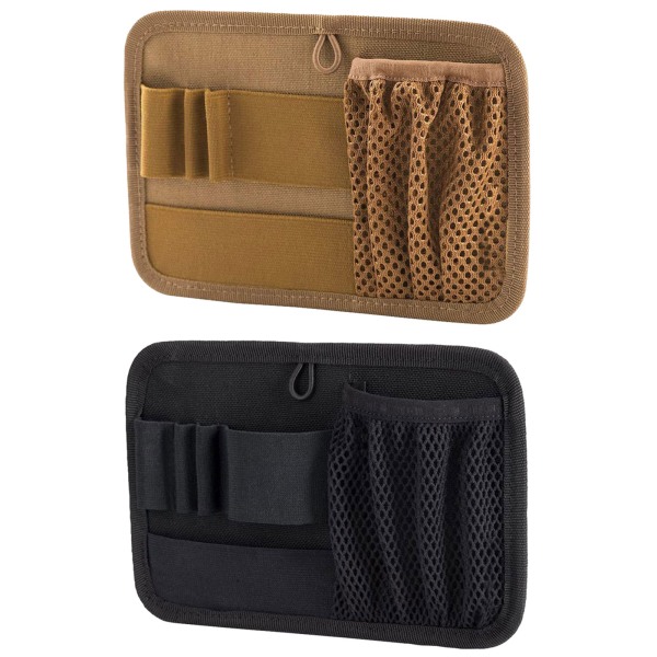 Tactical-Bag Insert Modulära tillbehör Utility Admin Pouch Fasteners Mesh Organizer Praktisk för nyckelhållare Pouch Wall Khaki