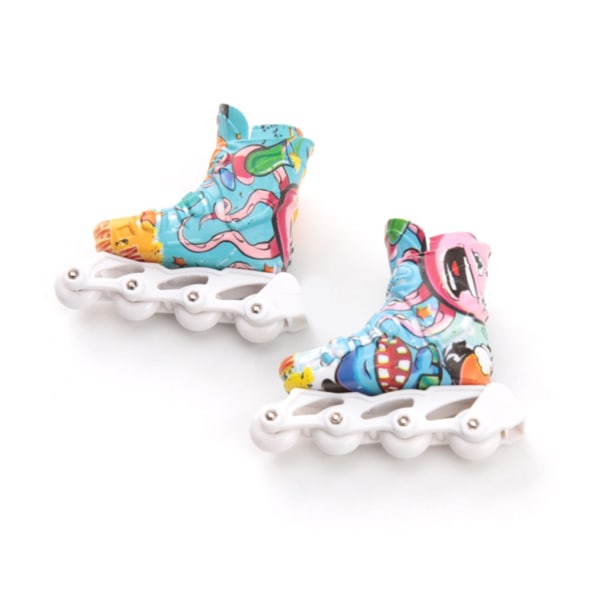 Rullskridskor Leksak Gripbräda Mini Sneaker Nyckelring Dekoration Samlarföremål Present för barn Pojkar Flickor Interaktiv leksak