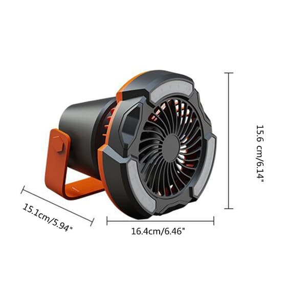 USB Ventilator Bordventilator Campingventilator med 3 Vindhastigheder til Udendørsentusiaster