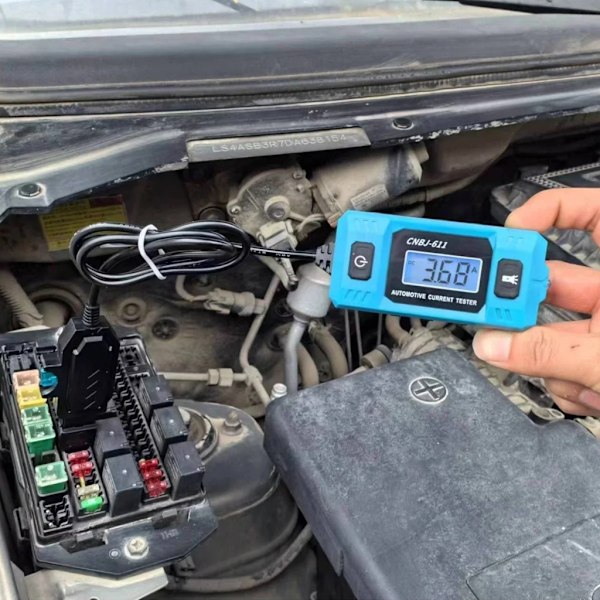 0,01A~19,99A Virrantestaaja LCD-näytöllä, testityökalu, diagnostiikkatyökalu