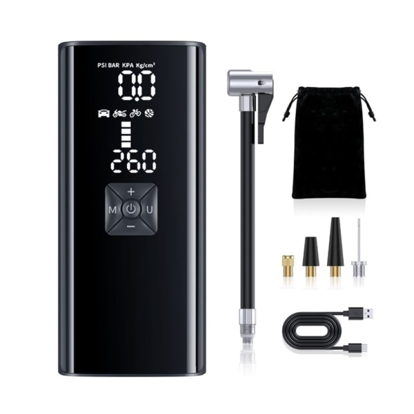 Däckpump Luftkompressor Bil Multifunktionell Elektrisk Däckpump Biladapter med Digital Display Tryckmätare