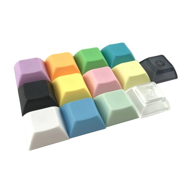100 st blandad färg PBT Shine Through Keyset 1U DSA Profile Keycap Set för Cherry MX Switches Mekaniskt tangentbord Transparent color