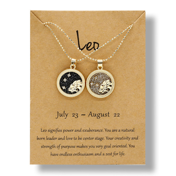 2st 12 Constellation Mynt Kedja Kort Halsband Dag Natt Choker Halsband Par Jubileum Vänskap Smycken Present null - 8 Virgo