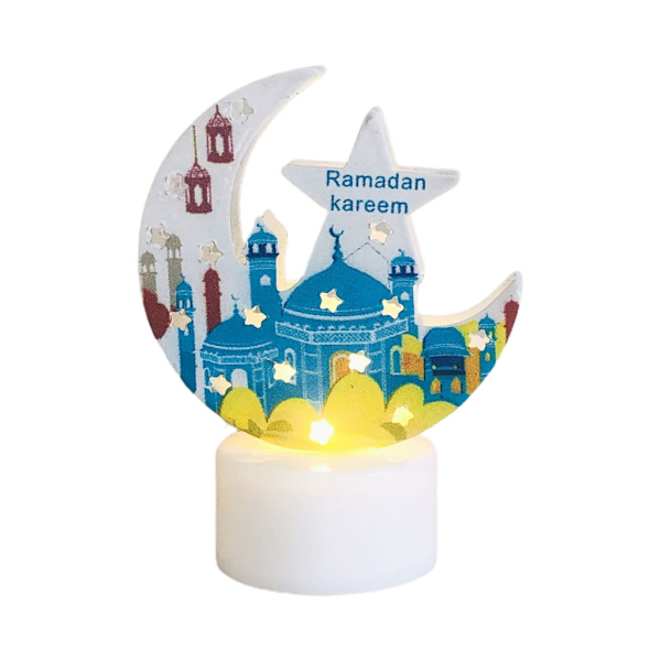 Eid Atmosphere Light LED Ljuslyktor Färgglada lyktor Hemdekorationer Hantverk Rekvisita Dekorativa lampor Plastmaterial 7