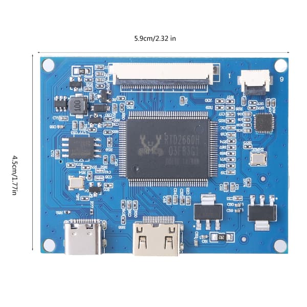 LCD Display Modul Platt 40Pin LVDS 1024X600 Upplösning Stöd EJ070NA-01J