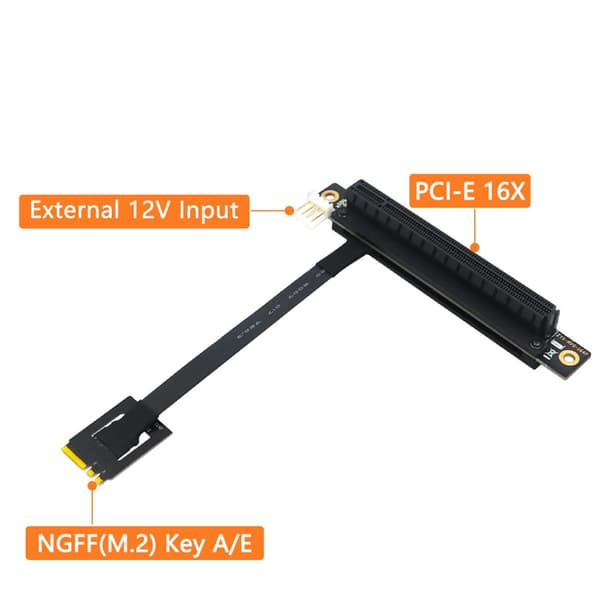Dubbel Key AE till PCIE 16X Adapterkabel Strömkontakter för PCIE-testare