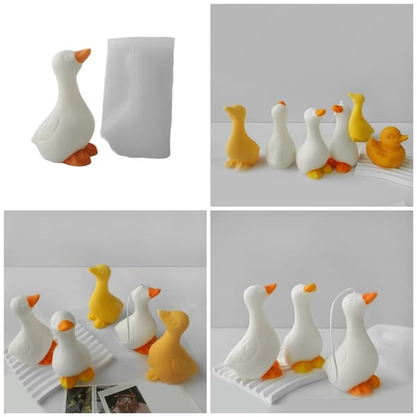 3D And Silikonform Søt Tegneserie Dyrelysform DIY Aromaterapi Gips