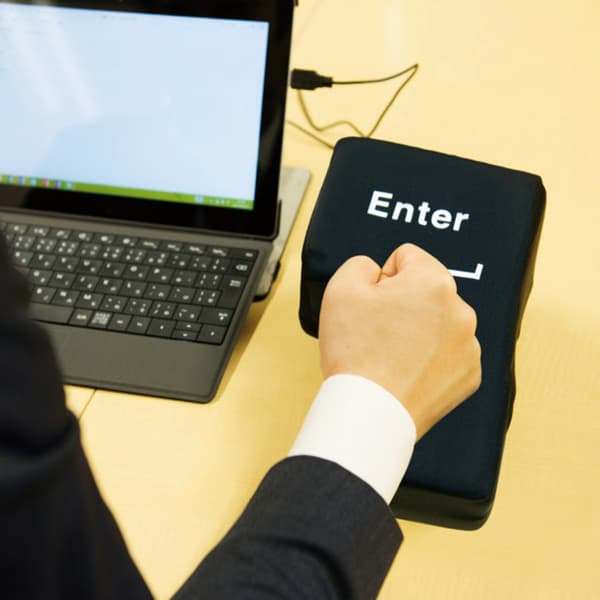 Stor Enter-knapp Kudde Knapp Usb Stor Enter Stressreducerare Kudde Present Leksak