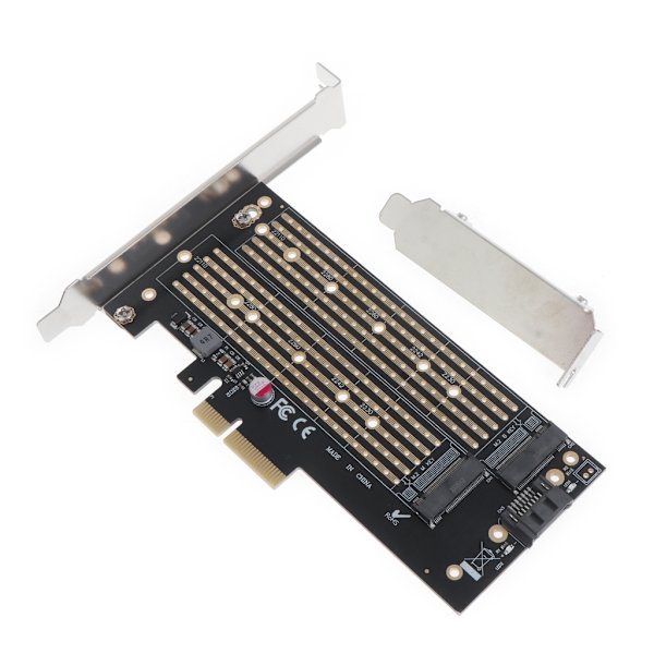 M.2 NVME till PCI-E 3.0 X4 expansionskort PCIE till M.2 Adapter Sata Internt gränssnitt PCI-E 3.0 X4 till SATA för PC