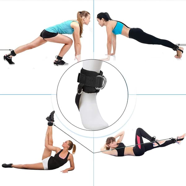 Vektløfting Ankel D-Ring Stropp Trinsekabel Spark Tilbehør Gym Ben