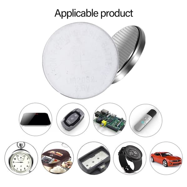 5 stk. LIR2032 Batterier Oppladbare Knappcellebatterier For Klokker Og Gadgets