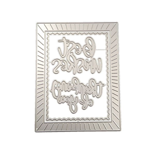 Stripe Ram Metall Cutting Dies Scrapbooking Stencil Die Cuts Kort Prägling DIY Fotoalbum Mall Form B