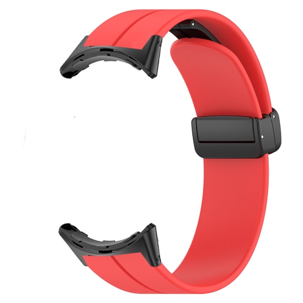 Flexibelt band som är kompatibelt för Pixel Watch 2 Smartwatch Magnetisk silikonarmband med mjukt klockarmband Red