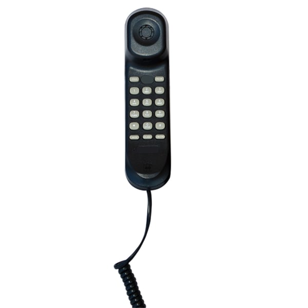 Väggtelefon med sladd, Slim Trimline-telefon för hotell, Set väggtelefon för hem/badrum/skola/kontor White