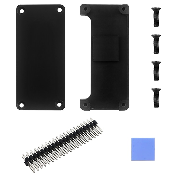 för Raspberry Pi Zero 2 för W Aluminium för Skal CNC Pansarskal med Kylfläns GPIO Header Passiv Kylning för Skal