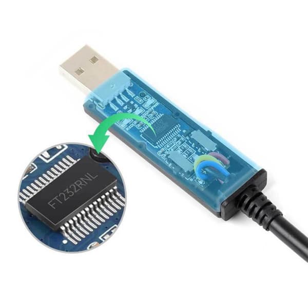 Industrielt USB til TTLs serielt kabel til 5 FT232RNL chip 4-pin header