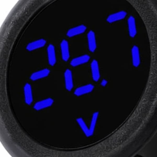 5-100V To-leder Voltmeter Digital Voltmeter LED Digital Skjerm Sirkulær Blue