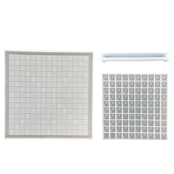 Engelska Bokstäver UV Kristall Epoxiform Stavningsspel Resin Silikonform