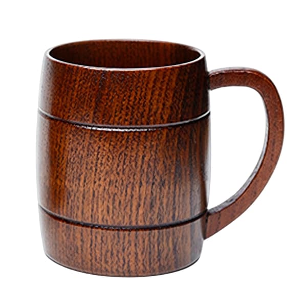 Klassisk träkopp 270 ml kapacitet multifunktionsmugg för öl, kaffe och varmt te